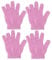 4 Pcs Shower Gloves, Exfoliating Gloves, Exfoliating Mitt, Exfoliating Body Scrub, Loofah Bath Gloves for Men, Women (Pink 4Pcs)