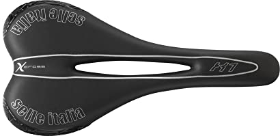 Selle Italia X1 X-Cross Flow – Offroad-Fahrradsattel für MTB & Mountainbike, FeC-Legierungsrahmen, anatomisches Loch – Größe S2, Schwarz