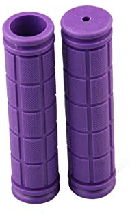 1 paio di impugnature per manubrio di bici per bambini, in gomma antiscivolo, per BMX, MTB, mountain bike, scooter, bici pieghevoli (viola)