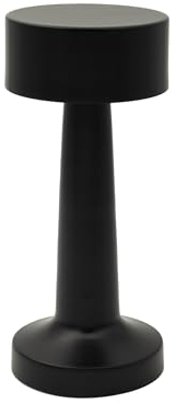 Luxus - Tischlampe Touch - Sara - Schwarz - H21 x Ø9 - Terrassenlampe - Schreibtischlampe - LED - Wiederaufladbar - Dimmbar - Kabellos - Tischlampe für innen und außen