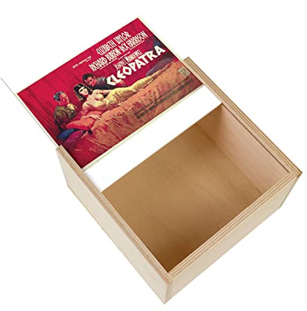 Fabulous Cleopatra Vintage-Kunstoff-Box aus Holz – Retro-Poster, Kino-Poster (11 x 11 x 3,5 cm)