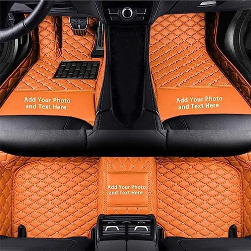 Custom Auto-Fußmatten für Mercedes Benz für A/B/C/E/S/GL/GLA/GLC/GLK/GLS-Klasse Leder Wasserdicht Abriebfest Mit Aufbewahrungstasche Auto-Fussmatten,Farben:orange