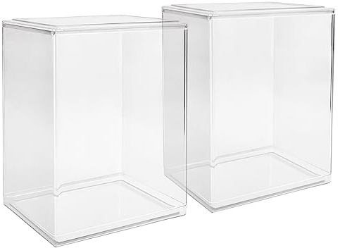2 Pack Protectors Hard Pop Protector Compatible with Display case POP! - 4 Inch Figures Acrylic Pop Protector Scratch Resistant Crystal Clear Pop Protector Display Case,Heavy Duty Acid Free