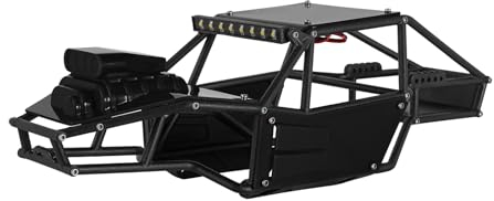 INJORA Rock Tarantula Nylon Buggy Karosserie Chassis Kit für TRX4M Upgrade 1/18 RC Crawler,schwarz