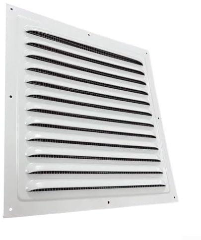DAZZLEEX Alluminio Griglia di ventilazione in metallo, quadrata, per interni ed esterni, colore bianco, per tenere fuori insetti 300 x 300 mm