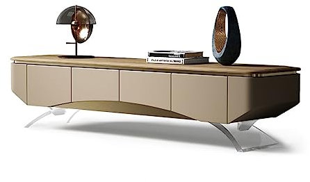 ARINAL Mobile TV moderno moderno e semplice armadio TV soggiorno centro intrattenimento acrilico camera da letto armadio con 4 cassetti portaoggetti media console