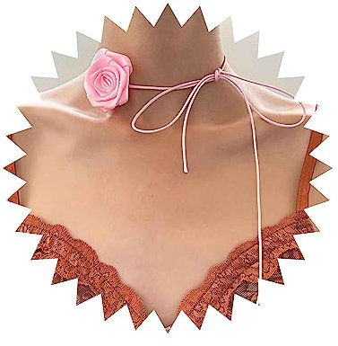 Wendalern Collier Ras Du Cou Gothique À Fleurs Vintage Rose Collier À Fleurs Long Ruban Floral Collier À Lacets Ruban Fin Nœud Papillon Collier Ras Du Cou Cosplay Bijoux Fantaisie Pour Femmes Filles