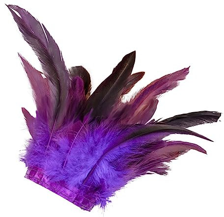 Asudaro Feder Armband, Plume Armband, Halloween Kostüme, Hexen Manschetten, Naturliche Federn, Handgelenk, Bühnenaufführung, Cosplay, Party, Festival, Modellshow Requisiten, Lila