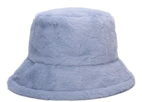 QUEEN HELENA Fischerhut mit weichem Fell für Damen CP302 blau, One Size