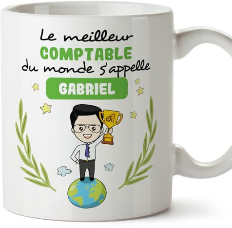 Mugffins Tasses Personnalisables pour COMPTABLE homme - En Français - Cadeau Personalisé- Tu Meilleur du Monde - 11 oz / 330 ml
