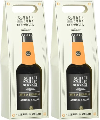 accentra Duschgel Bath & Body Services in Bierflaschen-Optik inkl Geschenkbox, 360ml, Bade- und Dusch-Gel für Männer (Packung mit 2)