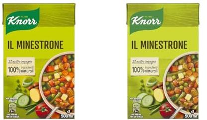Knorr Minestrone Tradizionale, Piatti Pronti Knorr con Ingredienti 100% Naturali, Senza Coloranti e Senza Conservanti, Fonte di Fibre, Vegano, Confezione da 1500ml