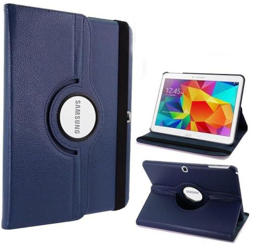 360 Rotating Leather Case Cover For Samsung Galaxy Tab 4 10.1 SM-T530 /T531/T535 (Blue)