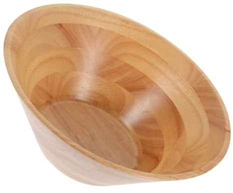 Alipis Saladier en Bois d'hévéa Bol de Fruits Bol sur Pied en Bois Coupe Fruit Coupe à Fruits Bowls Petits Bols Bol en Bois de Restaurant Bol à goûter en Bois Salade Bol de Riz récipient