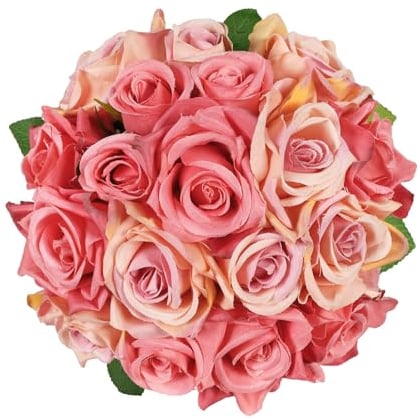 Famibay Künstliche Blumen Rosen Kunstblumen Rosenstrauß Seideblumen Rosen Brautstrauß Hochzeit Deko für Hochzeiten Party Büro Home Indoor Outdoor Deko