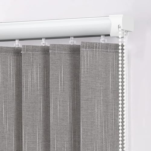 FENGSHOUU Lamellenvorhang nach Maß Vertikaljalousie,Lichtdurchlässig Verdunkelungsjalousie,Schiebegardine,98 mm Lamellenvorhang,für Heim Büro,Inklusive Montagematerial,Breite×Höhe (160cm x 130cm)