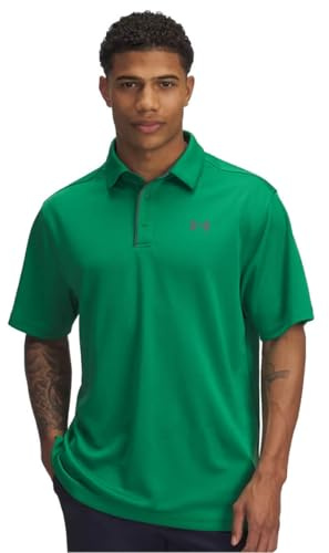 Under Armour Herren Golf Tech Poloshirt - Team Kellygrün/Pechgrau - XXXL