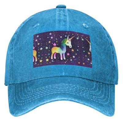 WapNo One-Horse Star Trucker Hat Verstellbare Metall Snapback Cowboy Baseball Cap Unisex Schwarz, blau, Einheitsgröße