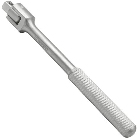 WEDO 3/8 Drive Square Flexible Handle Socket wrench, Extension Breaker Bar, Breaker Bar, Length 215mm,Cr-V,Engraved Non-slip Handle, Driver Head Conversion is Convenient for Multi-angle Use