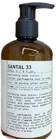 Feuchtigkeitsspendende Körperlotion mit Lavendel und Jasmin für geschmeidige Haut, sanfte Körperpflege mit zartem Duft, Bodylotion für hydratisierte Haut, 237ml (Santal 33)