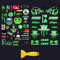 Monster Energy Aufkleber, Helm Aufkleber, Motocross Aufkleber, Wasserfeste Motorrad Stickers Dekorative Aufkleber für Laptop, Helm, Motorrad, Skateboard, Auto, Fahrrad Aufkleber Decals