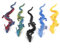 Gosknor 5pcs Dragons Imprimés en 3D, Jouet Articulé en Forme de Dragon en Cristal Jouet Imprimé en 3D Décoration de Bureau pour la Maison Le Bureau Les Adultes Les Hommes et Les Garçons