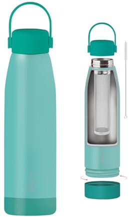 THE STEEL BOTTLE - Bottiglia Termica per tisane e infusi in Acciaio Inox, Isolamento a Doppia Parete, 500 ml, Ermetica, Borraccia Portatile (LIGHT BLUE)