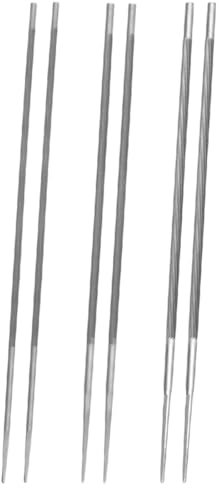LuLiyLdJ 6 Stück Feilen, Kettensägenständer, Pferderaspel für Elektrosäge, Feilen mit Griff, erhältlich in 4,0 mm, 4,8 mm, 5,5mm, geeignet für DIY-Elektrosägen