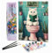 Bougimal Peinture par Numéro Adulte Animaux avec Pinceaux et Acryliques Bricolage Peintures Kits, pour la Décoration Intérieure maison, Chat avec un livre, 28x35cm(Sans Cadre)