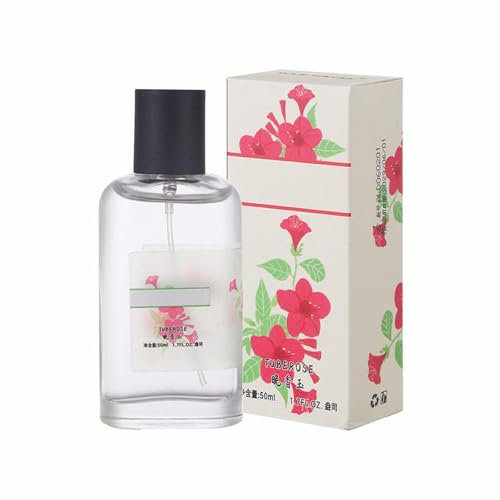 Tuberose, profumo da donna, 50 ml, profumo floreale, fruttato, profumo con violetta e uva verde, profumo fresco e leggero, per donne, acqua profumata a lunga durata, elegante regalo per tutti i giorni