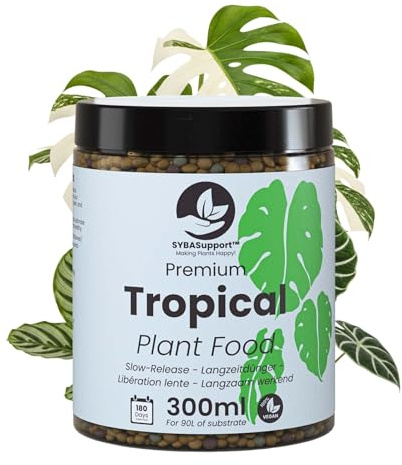 Sybotanica - Langzeitdünger für Tropenpflanzen – 300ML SYBASupport Feststoffdünger für mineralisches Substrat – Nährstoffabgabe über 180 Tage für 90L Substrat für Zimmerpflanzenliebhaber