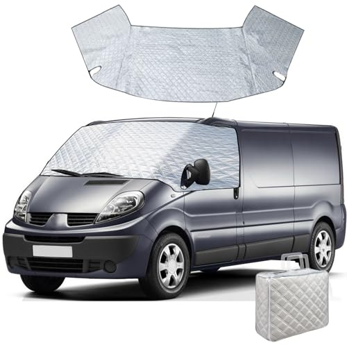 Frontscheiben-Abdeckung, passend für Mercedes Sprinter 2019–2025, silberfarbene Windschutzscheibenabdeckung, Anti-Frost-, Eisstaub-, Frontscheiben-Sonnenschutz, Windschutzscheiben-Sonnenschutz