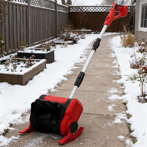 ORIDLECTAL 20V Battery-Powered Snow Clearing Machine, 1200W Electric Snow Shovel with 32cm Width and 16cm Reach, Lightweight Cordless Snow Shovel for Easy Doorstep Snow Removal