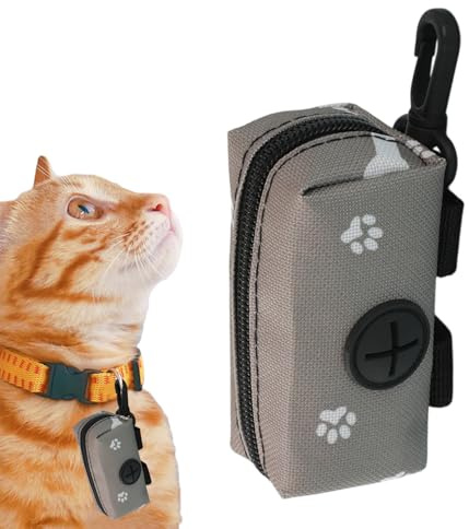 Distributeur de sacs à déjections canines – Sac poubelle pour animaux domestiques, support de sac à déjections canines avec crochet, pochette de rangement portable pour chiens et chats