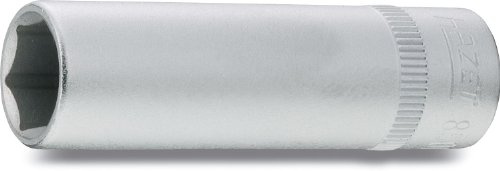 HAZET Steckschlüsseleinsatz 850LG-12, 1/4 Zoll (6,3 mm) Vierkant, verchromt | 1/4 Zoll (6,3 mm) Vierkant hohl, Antrieb 1/4 Zoll (6,3 mm) Vierkant hohl, Abtrieb Außen-Tractionsprofil Sechskant, verchromt