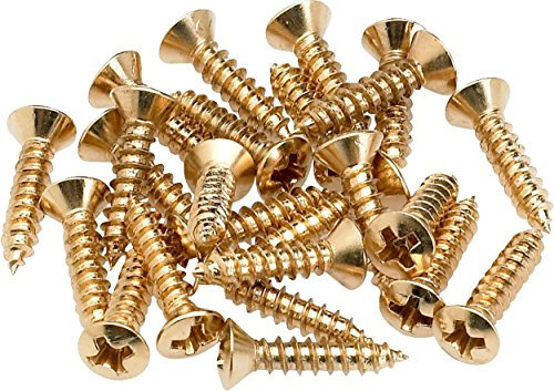 Fender Pickguard/Control Plate Mounting Screws - Gold