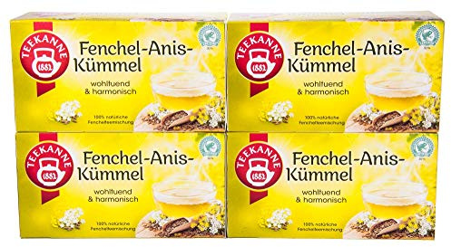 Teekanne Fenchel Anis-K?mmel, 4er Pack (4 x 20 Teebeutel), 4 x 60 g