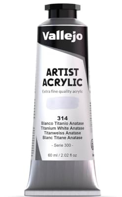Vallejo : Artist Acrylic Paint : 60ml : Titanium White Anastase