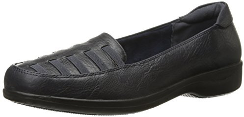 Easy Street Women's Genesis Flat, Navy Burnish, 8 W US