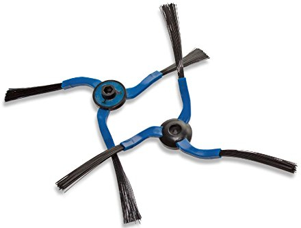 vhbw 2x brosses latérales compatible avec Samsung Navibot SR8895 - set de brosses d'aspirateur, gauche/droite, noir/bleu