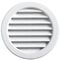 La Ventilazione T12RB Griglia di Ventilazione in Plastica Tonda da Incasso, Bianco, Diametro esterno: 150 mm, Ø Foro: 121 mm