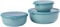 Mepal - Cirqula Multischüssel-Set 3–teilig rund Nordic Green – 350, 750 und 1250 ml – Verwendbar als Vorratdose, Kühlschrankdose, Gefrierdose, Mikrowellegeschirr & Servierschale mit Deckel