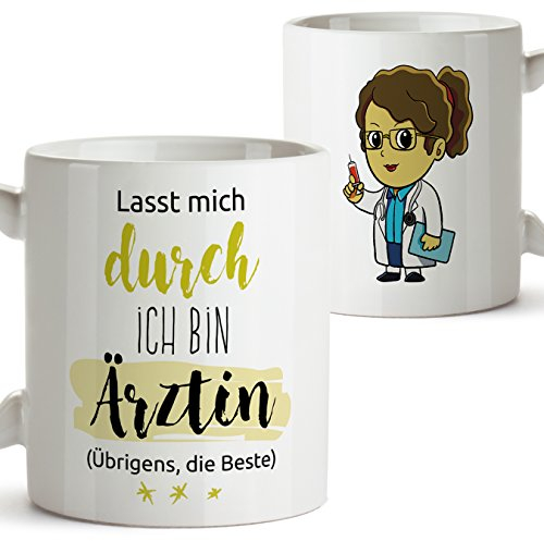 Kaffeetasse als Geschenk für Ärztinnen - Die Beste Ärztin der Welt - 350 ml - Schöne und lustige Tassen mit Sprüchen, zu verschenken …
