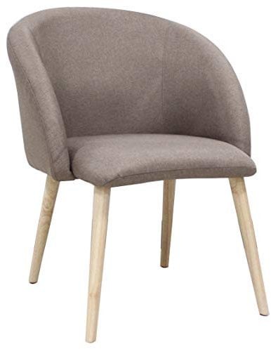 SVITA Polsterstuhl Stuhl Küchen-Stuhl Stoff Holz-Beine Retro Vintage Stil Esszimmerstuhl bequem (braun, S2)