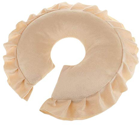 KODORIA U Shaped Neck Cushion Spa Salon Massage Table Cradle Face Pillow Neck Head Cushion Travel Flight Neck Pad - Light Brown
