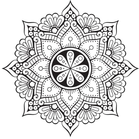 Runde Mandala Medaillon wiederverwendbare Schablone A3 A4 A5 & größere Größen Wanddekoration / M3 (PVC wiederverwendbare Schablone, XS Größe - 50 x 50 cm)