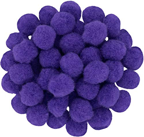 i-mondi® 50 pompons zum basteln dunkellila in 20mm klein bastel zubehör pom pom bunt kugeln ponpons deko pompom plüsch