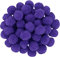 i-mondi® 50 pompons zum basteln dunkellila in 20mm klein bastel zubehör pom pom bunt kugeln ponpons deko pompom plüsch