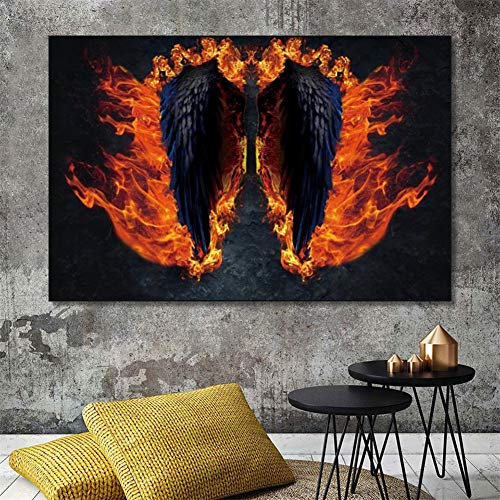 DIY 5D Diamond Painting Kit Full Drill Schwarzer Engel Flügel 30x60cm Bilder Erwachsene Handgemachtes Große Diamant Malerei Kristall Strass Stickerei Schlafzimmer Wanddekoration T7908