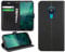 DN-Technology Nokia 1.4 Flip Case Folio, PU Leather Book Wallet, Stand Feature Magnetic Closure, ID Card Holder Slot, Black
